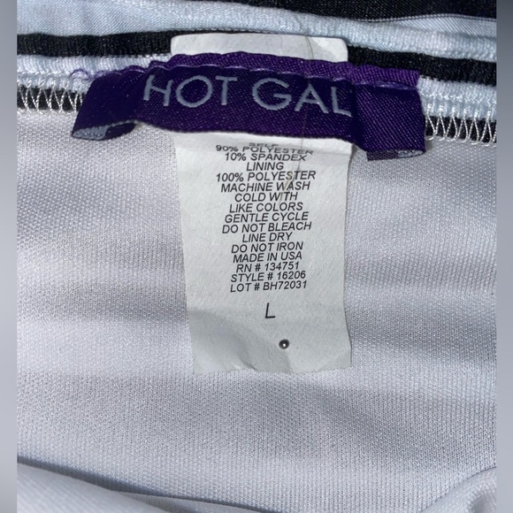 Hot Gal Brand Ladies Vintage Pencil Skirt in BLK/WHT Stripes in Size LARGE - Picture 4 of 5